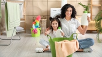 Mother and daughter doing laundry at home; Shutterstock ID 2072273699; purchase_order: Home Care I&I; client: EMD; job: ; other: 