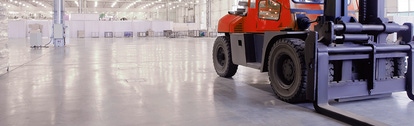 Loader in modern storehouse Loader in modern storehouse